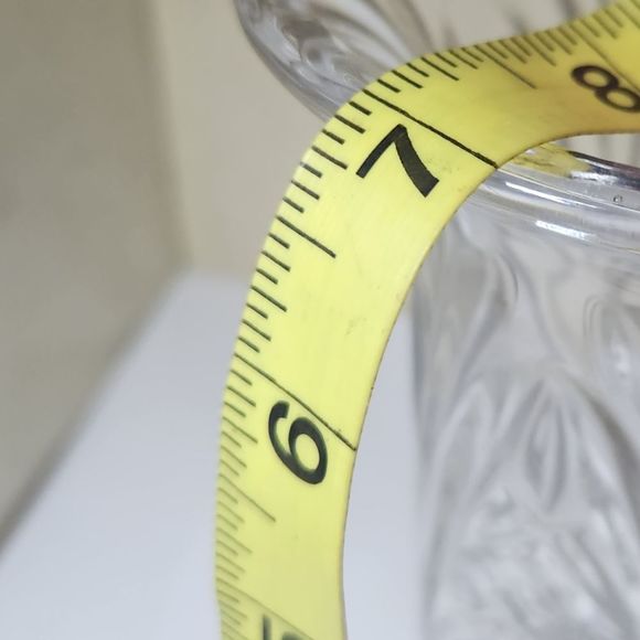 Vase Vintage 1980s Hand Cut Lead Crystal Footed Glass - Picture 4 of 7